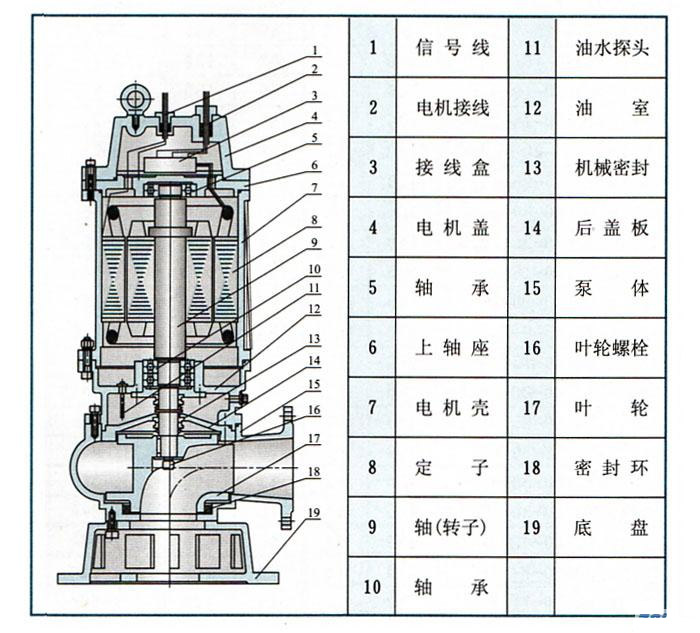 QW(WQ)潜水式无堵塞小黄片下载安装(结构图)
