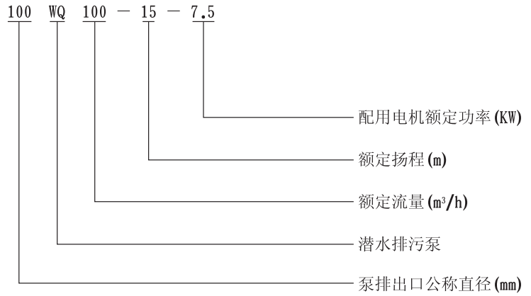 QW（WQ)潜水式无堵塞小黄片下载安装型号意义